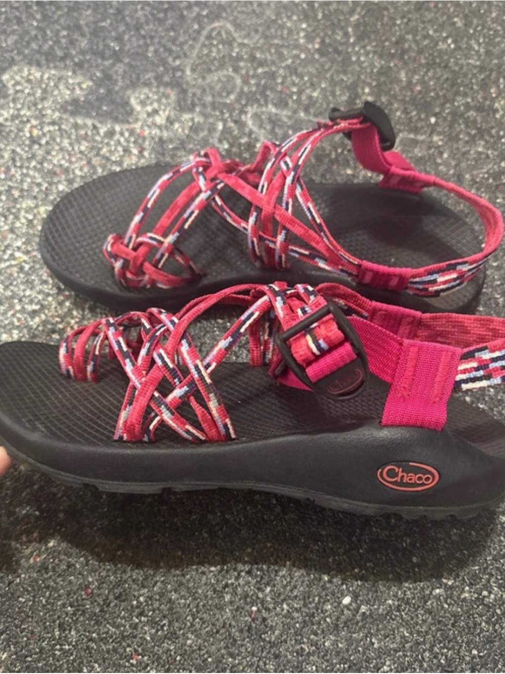 Chaco Women’s Pink Multi-Pattern Strappy Outdoor Sandals